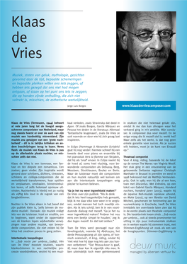 Klaas De Vries