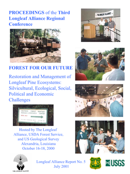 The Longleaf Alliance 3Rd Biennial Regional Conference Proceedings