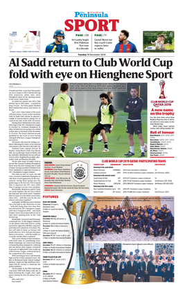 Al Sadd Return to Club World Cup Fold with Eye on Hienghene Sport