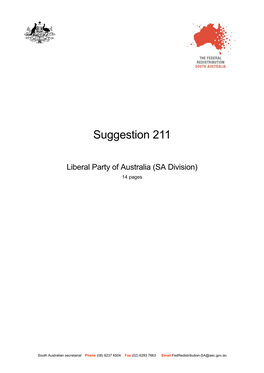 Liberal Party of Australia (SA Division) 14 Pages