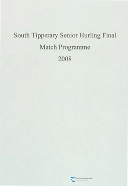 South Tipperary Senior Hurling Final Match Programme 2008