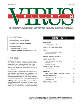 Virus Bulletin, May 1996