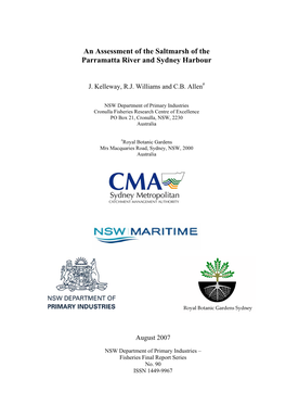 An Assessment of the Saltmarsh of the Parramatta River and Sydney Harbour