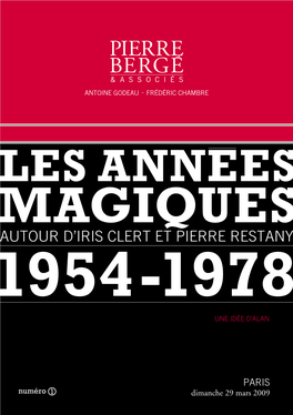 Dimanche 29 Mars 2009 VENTE AUX ENCHÈRES PUBLIQUES PARIS Pierre Bergé & Associés