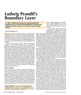 Ludwig Prandtl's Boundary Layer