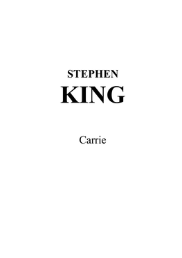 Carrie – Stephen King