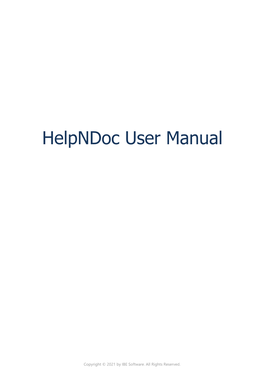 Helpndoc User Manual