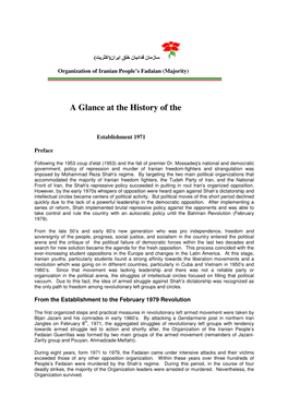 History of the Organisation of Iranian People's Fedaian