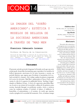 La Imagen Del 'Sueño Americano': Estética Y Modelos De Belleza De La Sociedad Americana a Través De 'Mad Men'