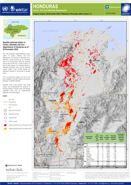 HONDURAS 5? Tropical Cyclone Cortes, Yoro and Atlantida Departments Imagery Analysis: 25 November 2020 | Published 27 November 2020 | Version 1.0 TC20201116HND