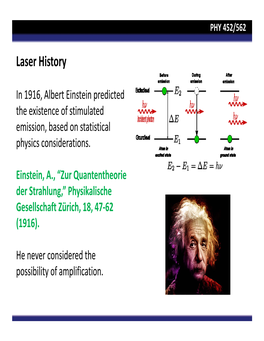 Laser History