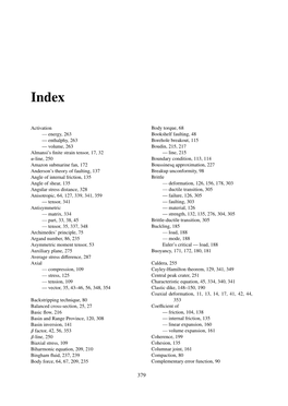 Enthalphy, 263 — Volume, 263 Almansi's Finite Strain