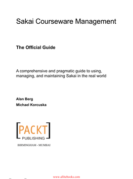 Sakai Courseware Management