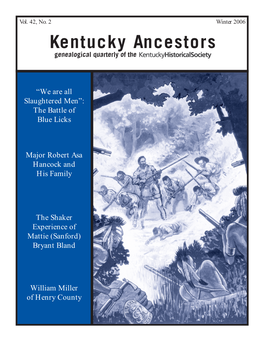 Kentucky Ancestors Genealogical Quarterly of The