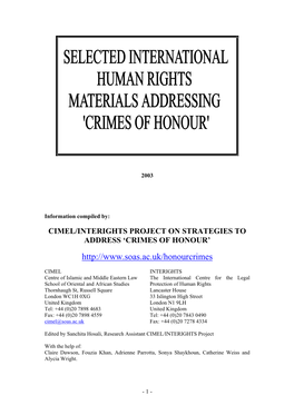 Crimes of Honour’