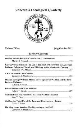 Concordia Theological Quarterly