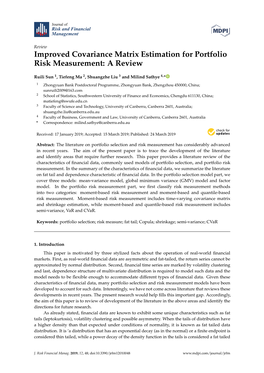 Improved Covariance Matrix Estimation for Portfolio Risk Measurement: a Review