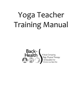 Yoga Teacher Training Manual