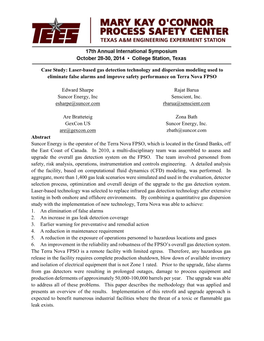 Abstract for 43Rd Loss Prevention Symposium, Aiche, Spring 2009