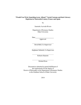 Duke University Dissertation Template