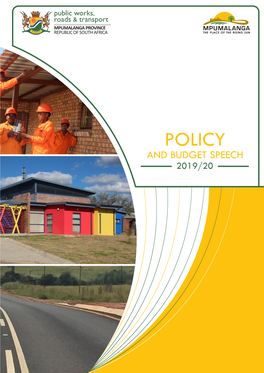 2019-20 Policy and Budget Speech