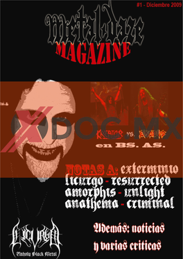 METAL-DAZE Revista - # 1 Primera Respuesta: “Si, Estaría Bueno”