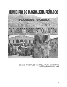 Iii CONSEJO MUNICIPAL DE DESARROLLO RURAL