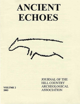 Journal of the Hill Country Archeological Association P