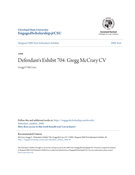 Gregg Mccrary CV Gregg O