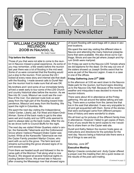 Family Newsletter May 2009