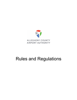 Rules and Regulations