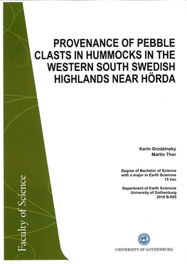 Provenance of Pebble Clasts in Hummocks in the Western South