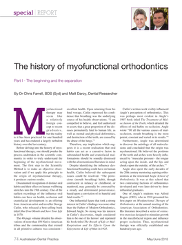 The History of Myofunctional Orthodontics