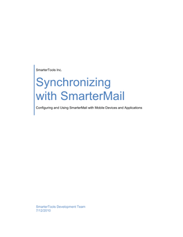 Synchronizing with Smartermail