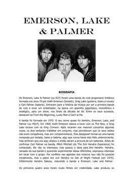 EMERSON, Lake & PALMER