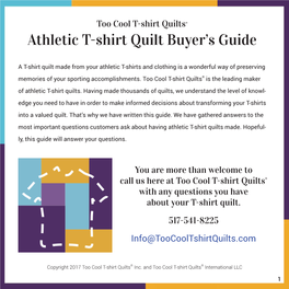 Athletic T-Shirt Quilt Buyer's Guide