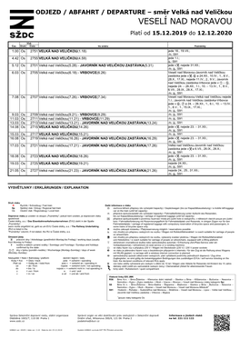 VESELÍ NAD MORAVOU Platí Od 15.12.2019 Do 12.12.2020