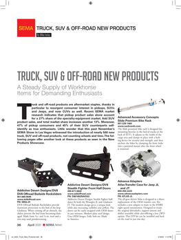 Truck, Suv & Off-Road New Products