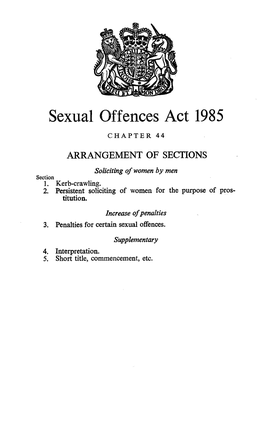 Sexual Offences Act 1985 CHAPTER 44
