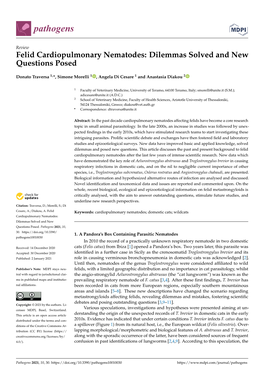 Felid Cardiopulmonary Nematodes: Dilemmas Solved and New Questions Posed