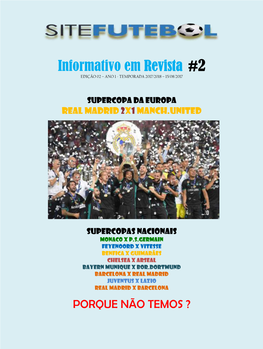 Informativo Em Revista #2 EDIÇÃO 02 – ANO 1 - TEMPORADA 2017/2018 – 15/08/2017