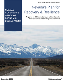 Nevada's Plan for Recovery & Resilience