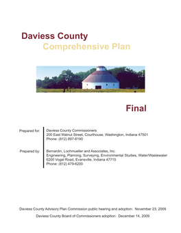 Daviess County Comprehensive Plan, 2009 Bernardin, Lochmueller