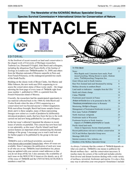 The Newsletter of the IUCN/SSC Mollusc Specialist Group Species Survival Commission  International Union for Conservation of Nature