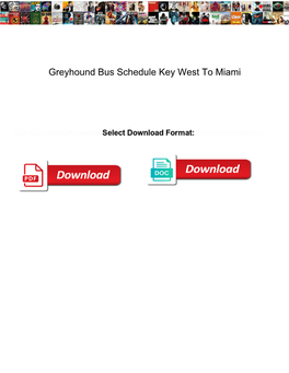Greyhound Bus Schedule Key West to Miami