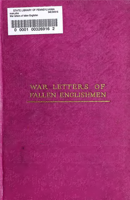 War Letters of Fallen Englishmen