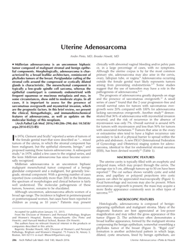 Uterine Adenosarcoma