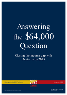 Closing the Income Gap with Australia by 2025