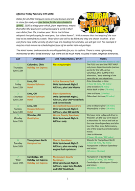 2020 Mega Mom Customer Itinerary (V9 Updated) As at Feb 17Th 2020