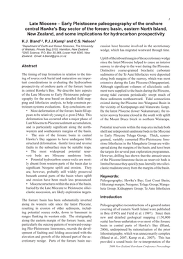 Early Pleistocene Paleogeography of the Onshore Central Hawke's Bay